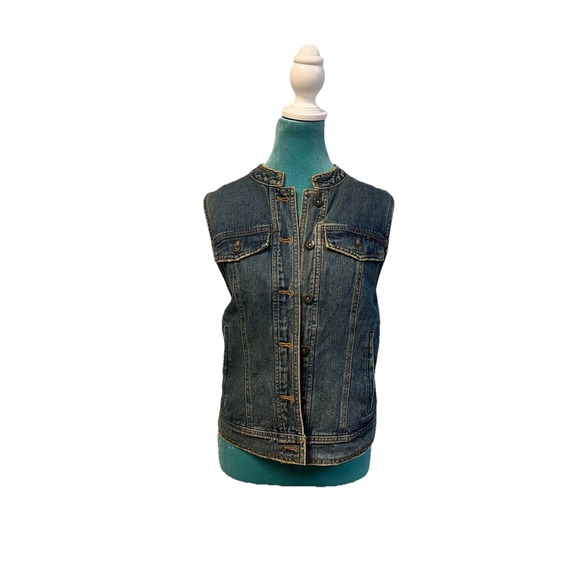Free People Jackets & Blazers - Free People Denim Vest Size S Blue Gilet Northern Light‎ Western Cottage